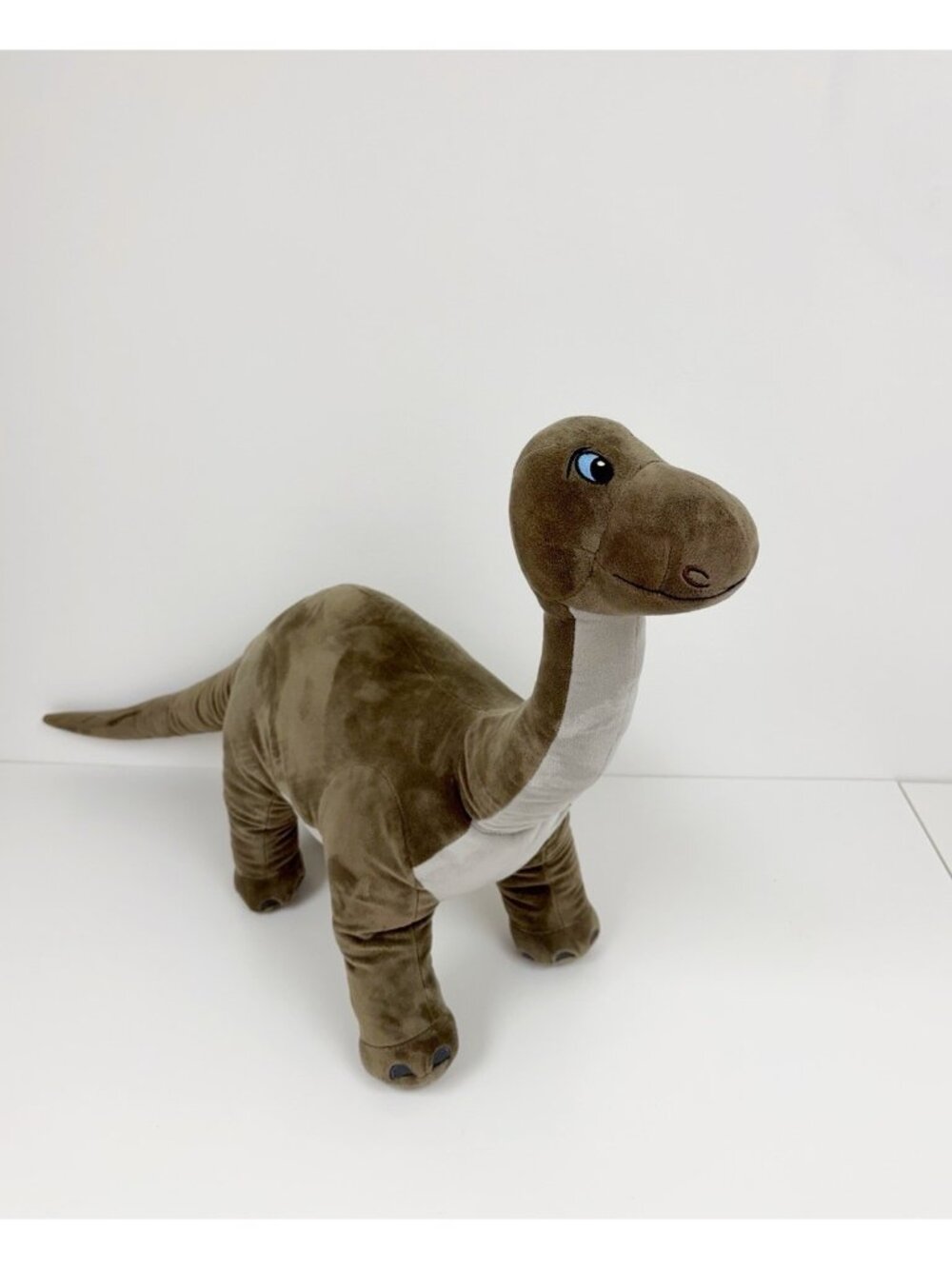 Ikea Jattelik Plush Brontosaurus Stuffed Animal Gray Dinosaur Cute Soft Large